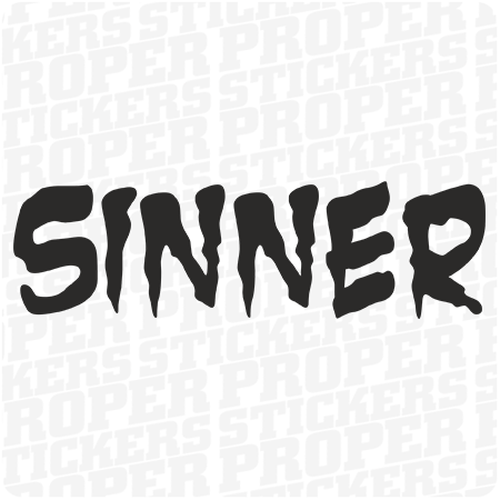 SINNER - grzesznik / naklejka
